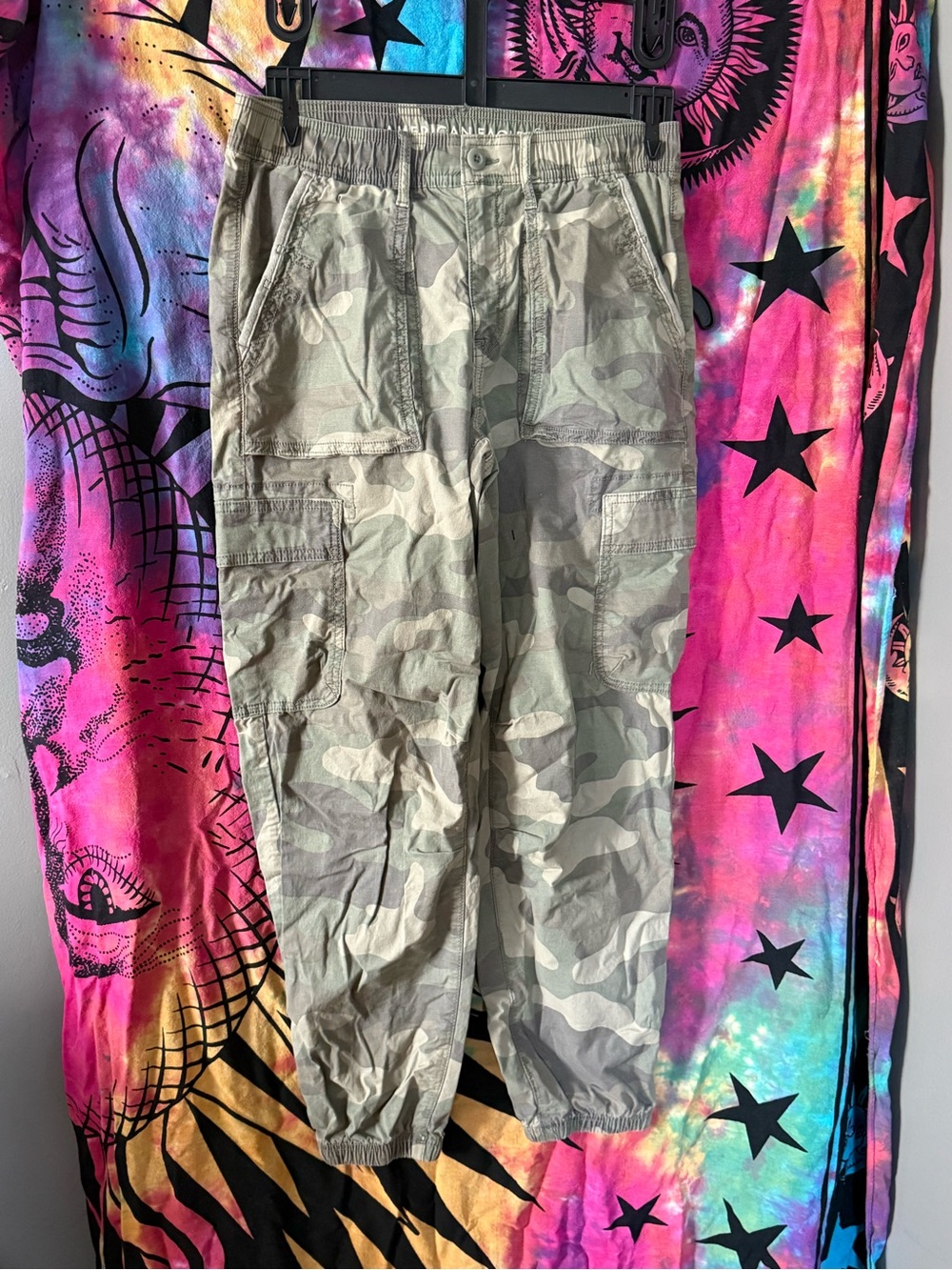 American Eagle Outfitters Camo Cargo Joggers - Olive